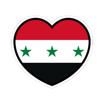 Iraq 1963-1991 and Syria 1963-1972 flag heart (Iraq) STICKER Vinyl Kiss-Cut Decal
