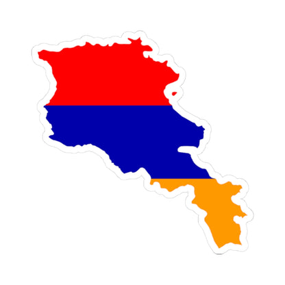 Flag map of Armenia new (Armenia) STICKER Vinyl Kiss-Cut Decal