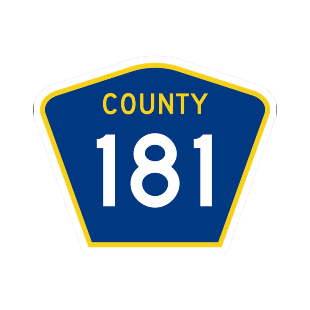 County 181 MN (Minnesota) (Road Sign) STICKER Vinyl Kiss-Cut Decal