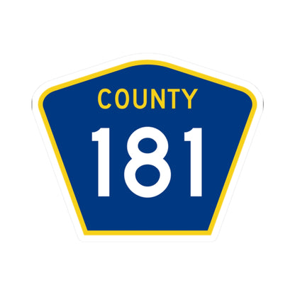 County 181 MN (Minnesota) (Road Sign) STICKER Vinyl Kiss-Cut Decal