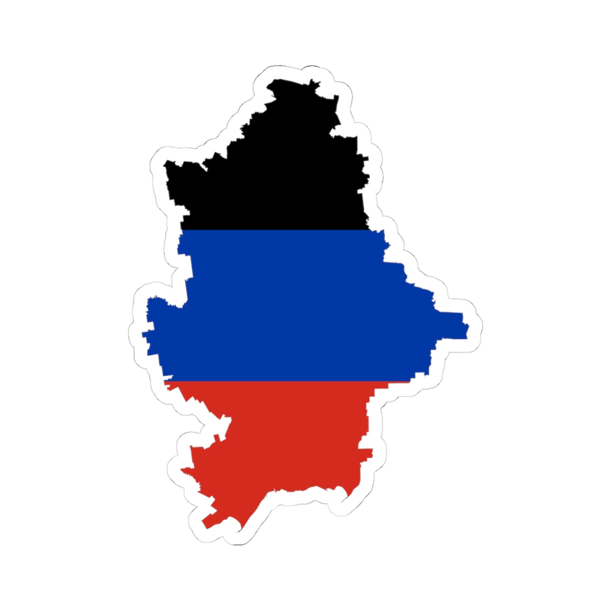 Donetskindependence-Flagmap (Ukraine) STICKER Vinyl Kiss-Cut Decal