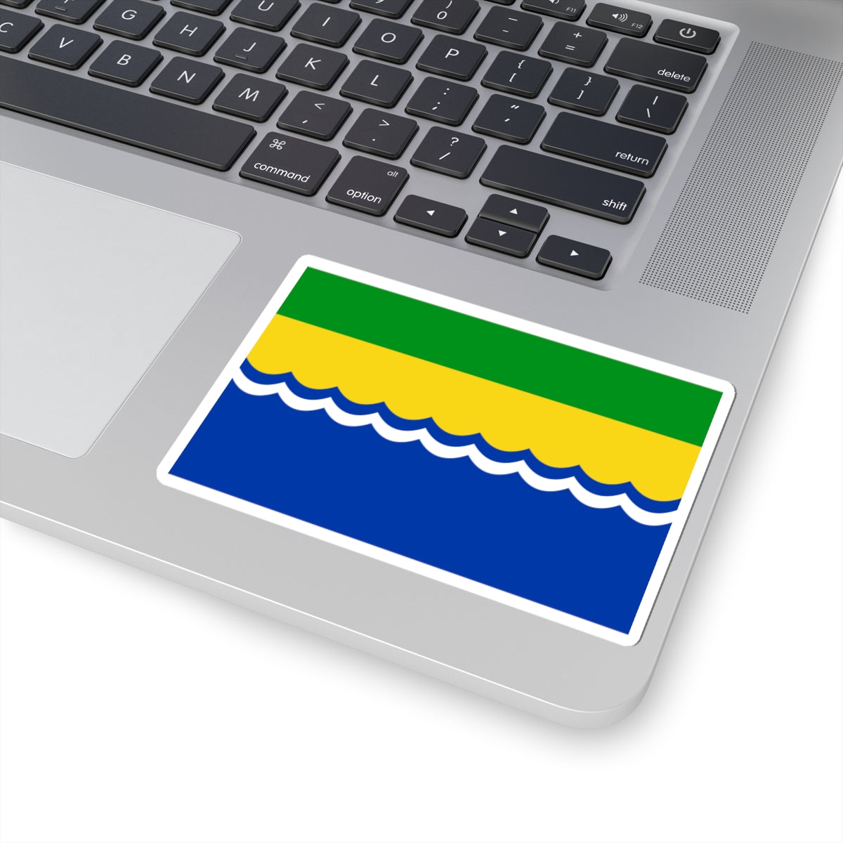 Flag of Azovsky rayon Rostov oblast (Russia) STICKER Vinyl Kiss-Cut Decal