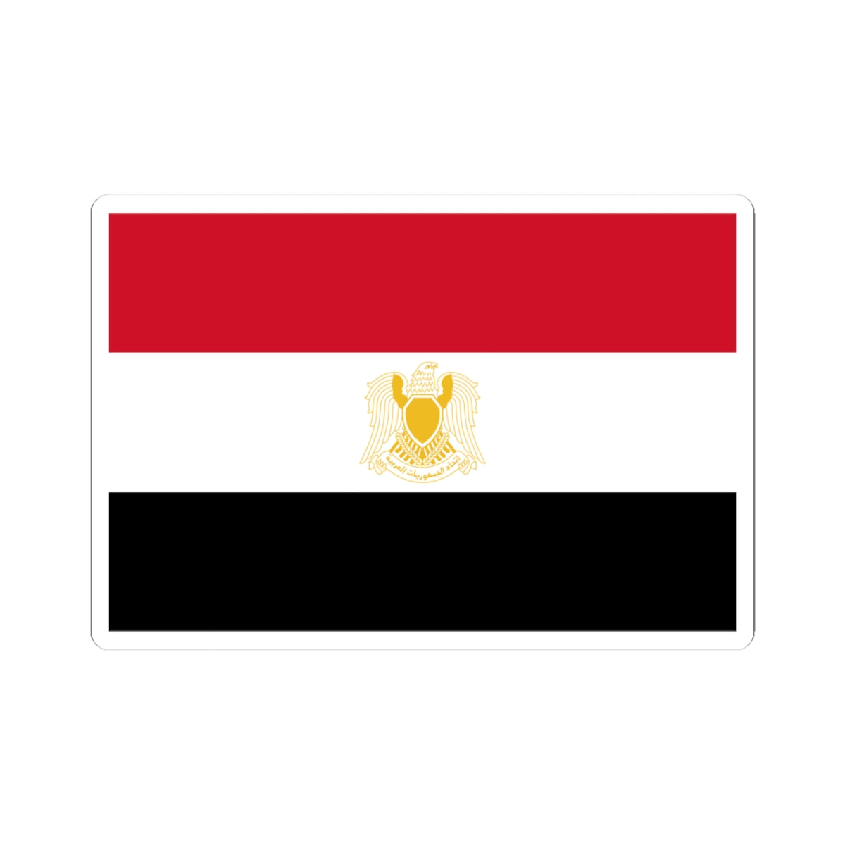 Flag of Syria 1972-1980 (Syria) STICKER Vinyl Kiss-Cut Decal