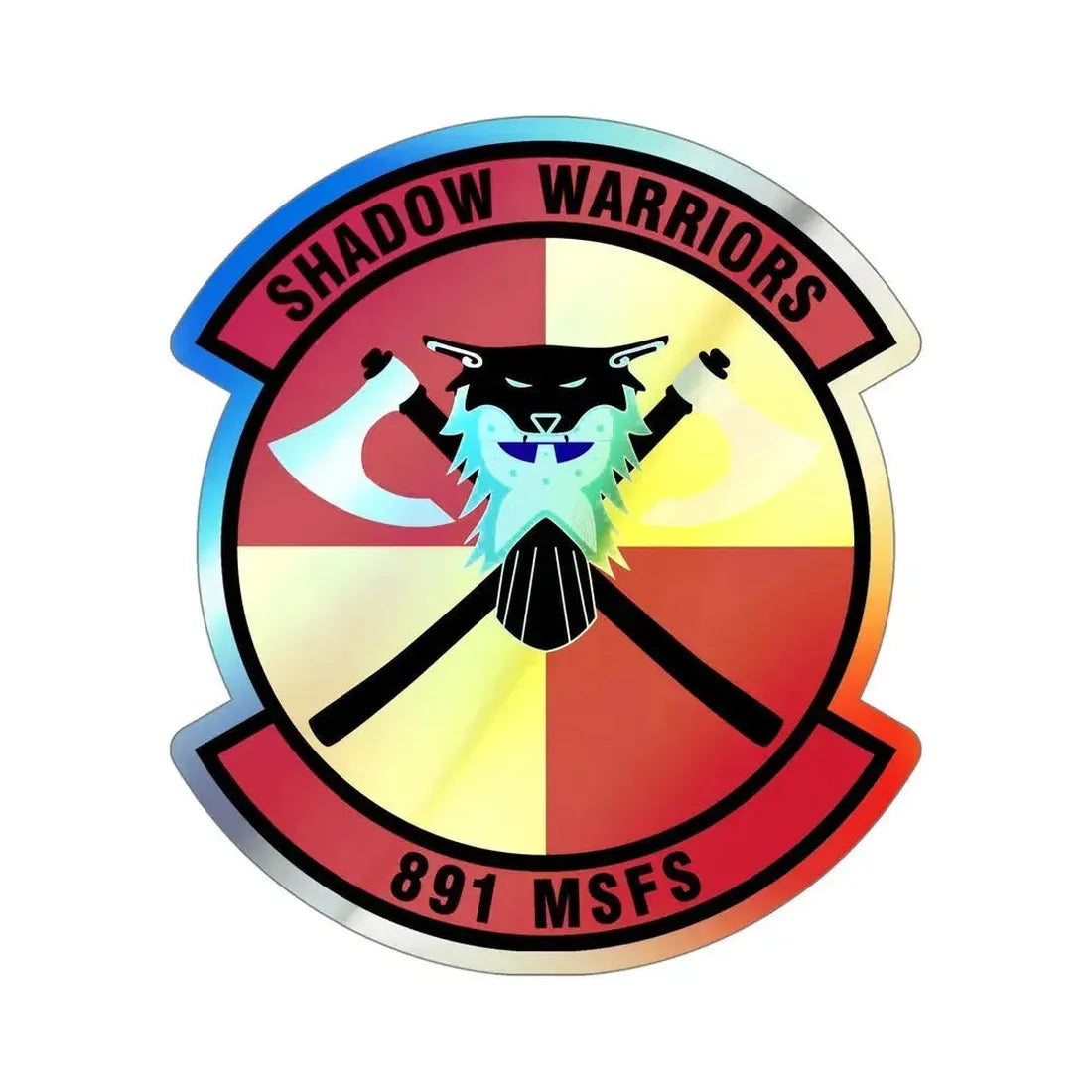 891 Missile Security Forces Squadron AFGSC (U.S. Air Force) Holographic STICKER Die-Cut Vinyl Decal 5 Inch Holographic - The Sticker Space