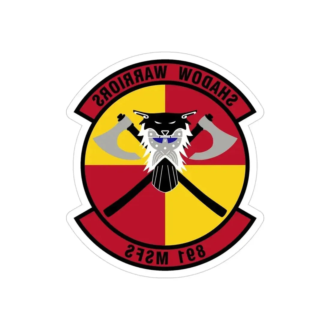 891 Missile Security Forces Squadron AFGSC (U.S. Air Force) REVERSE PRINT Transparent Die-Cut STICKER - The Sticker Space