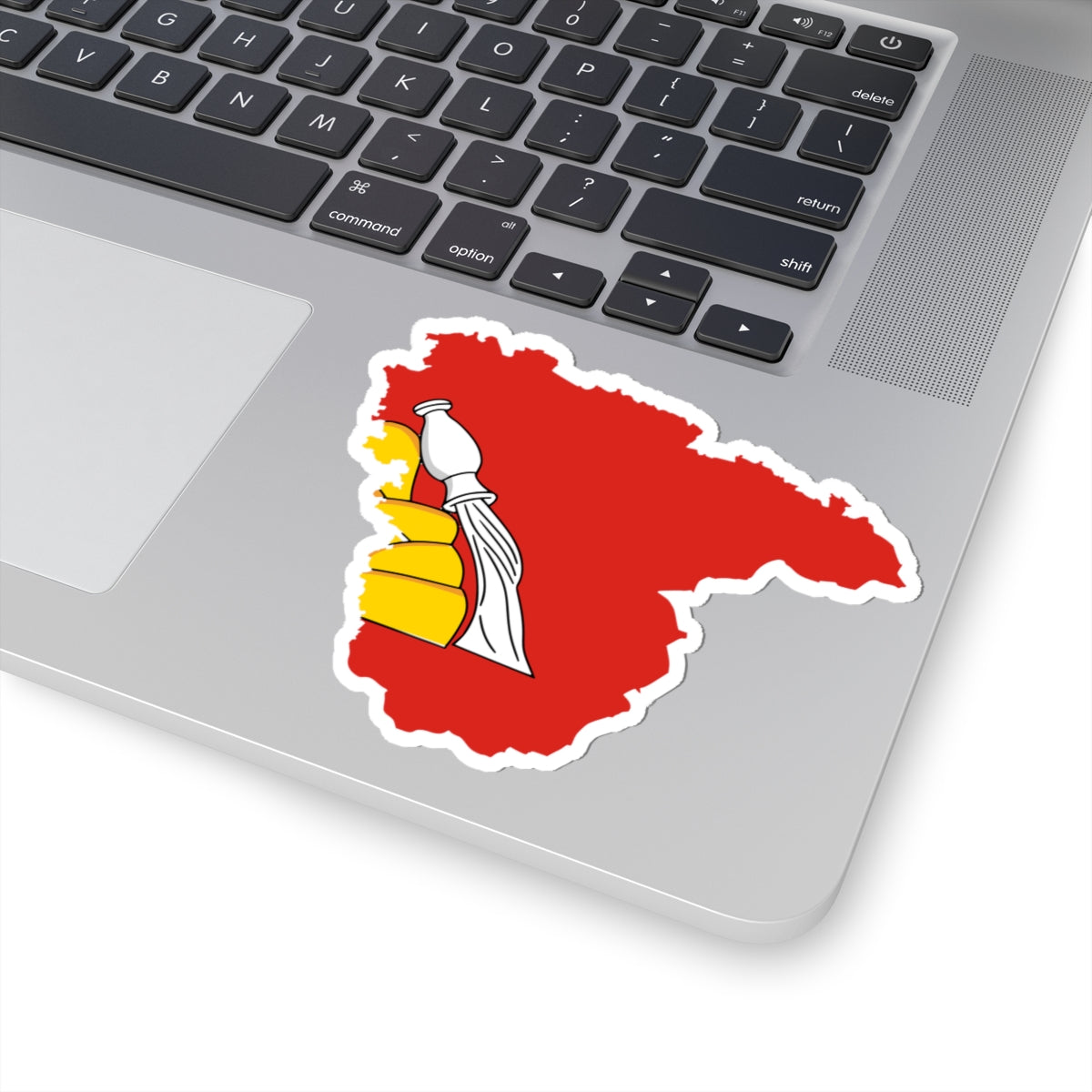 Flag-map of Voronezh Oblast (Russia) STICKER Vinyl Kiss-Cut Decal