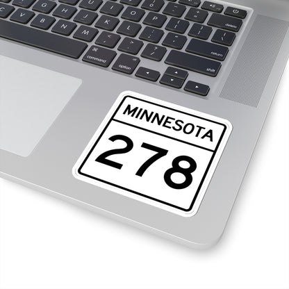 MN-278 1948 (Minnesota) (Road Sign) STICKER Vinyl Kiss-Cut Decal