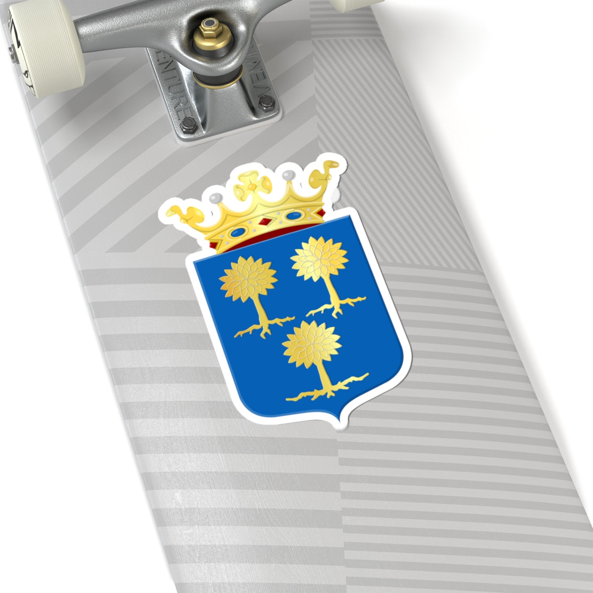 Ambt Delden wapen met kroon (Netherlands) (Coat of Arms) STICKER Vinyl Kiss-Cut Decal