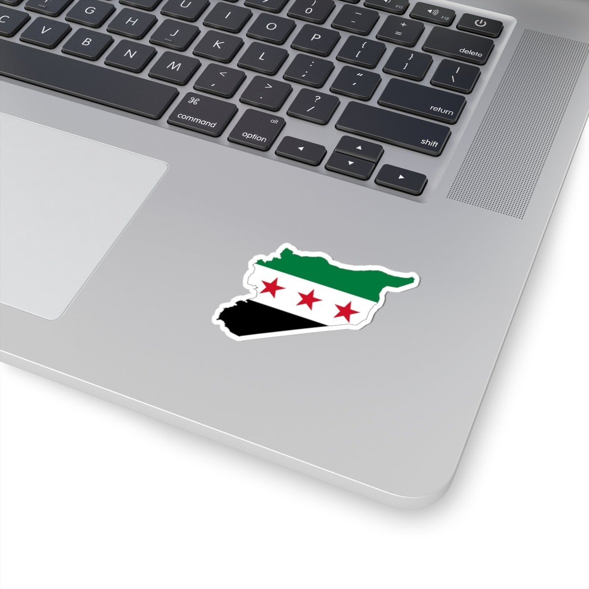 Flag map of Syria 1930-1958 19611963 (Syria) STICKER Vinyl Kiss-Cut Decal