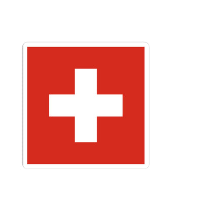 Flag of Switzerland with spacing (Switzerland) STICKER Vinyl Kiss-Cut Decal