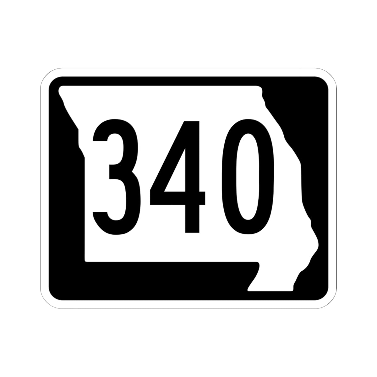 MO-340 (Missouri) (Road Sign) STICKER Vinyl Kiss-Cut Decal