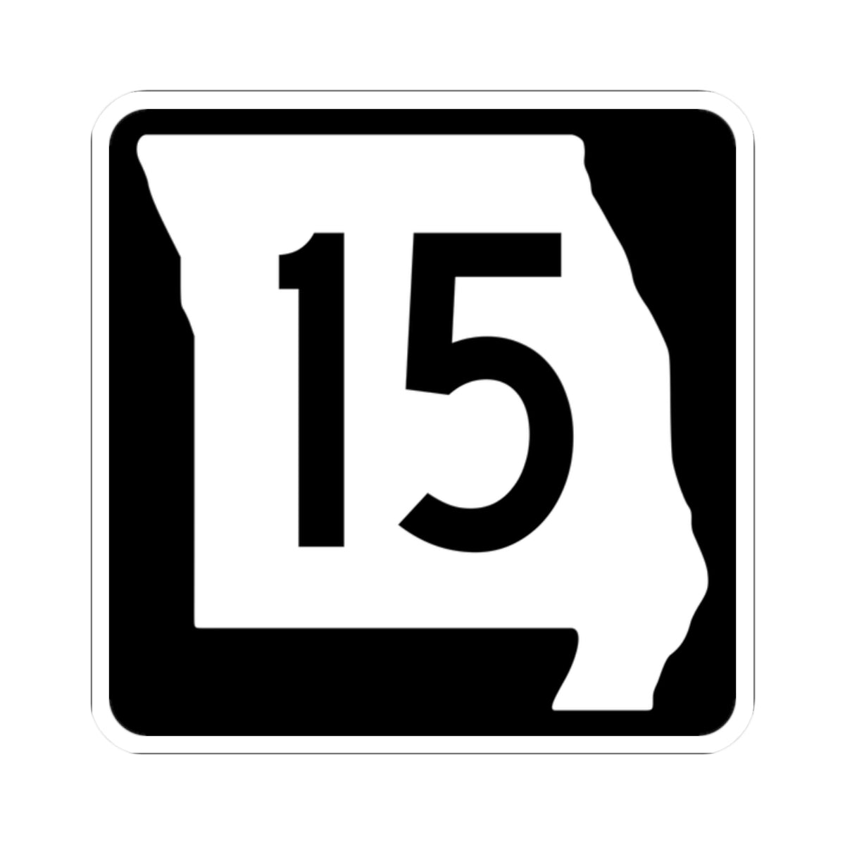 MO-15 (Missouri) (Road Sign) STICKER Vinyl Kiss-Cut Decal