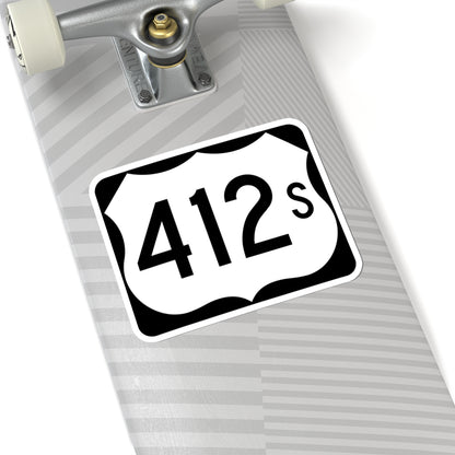 US 412S (Arkansas) (Road Sign) STICKER Vinyl Kiss-Cut Decal