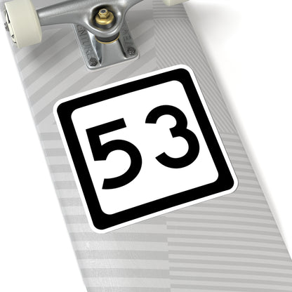 WV-53 (Virginia) (Road Sign) STICKER Vinyl Kiss-Cut Decal
