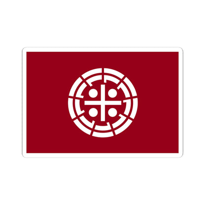 Flag of Kurume Fukuoka (Japan) STICKER Vinyl Kiss-Cut Decal