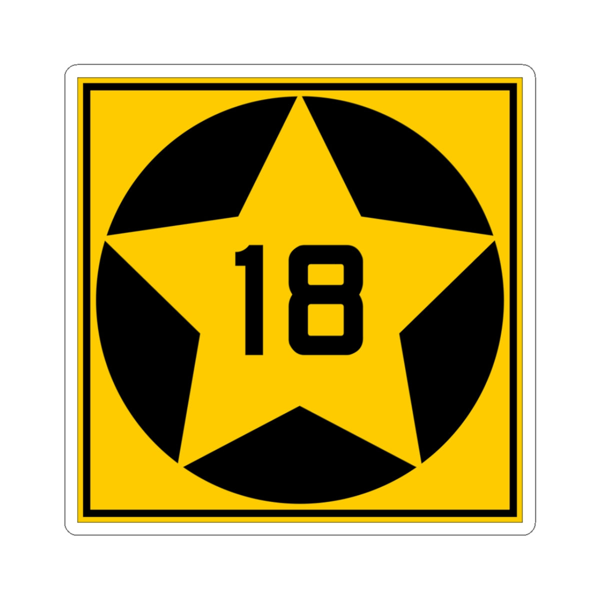 MN-18 1920 (Minnesota) (Road Sign) STICKER Vinyl Kiss-Cut Decal