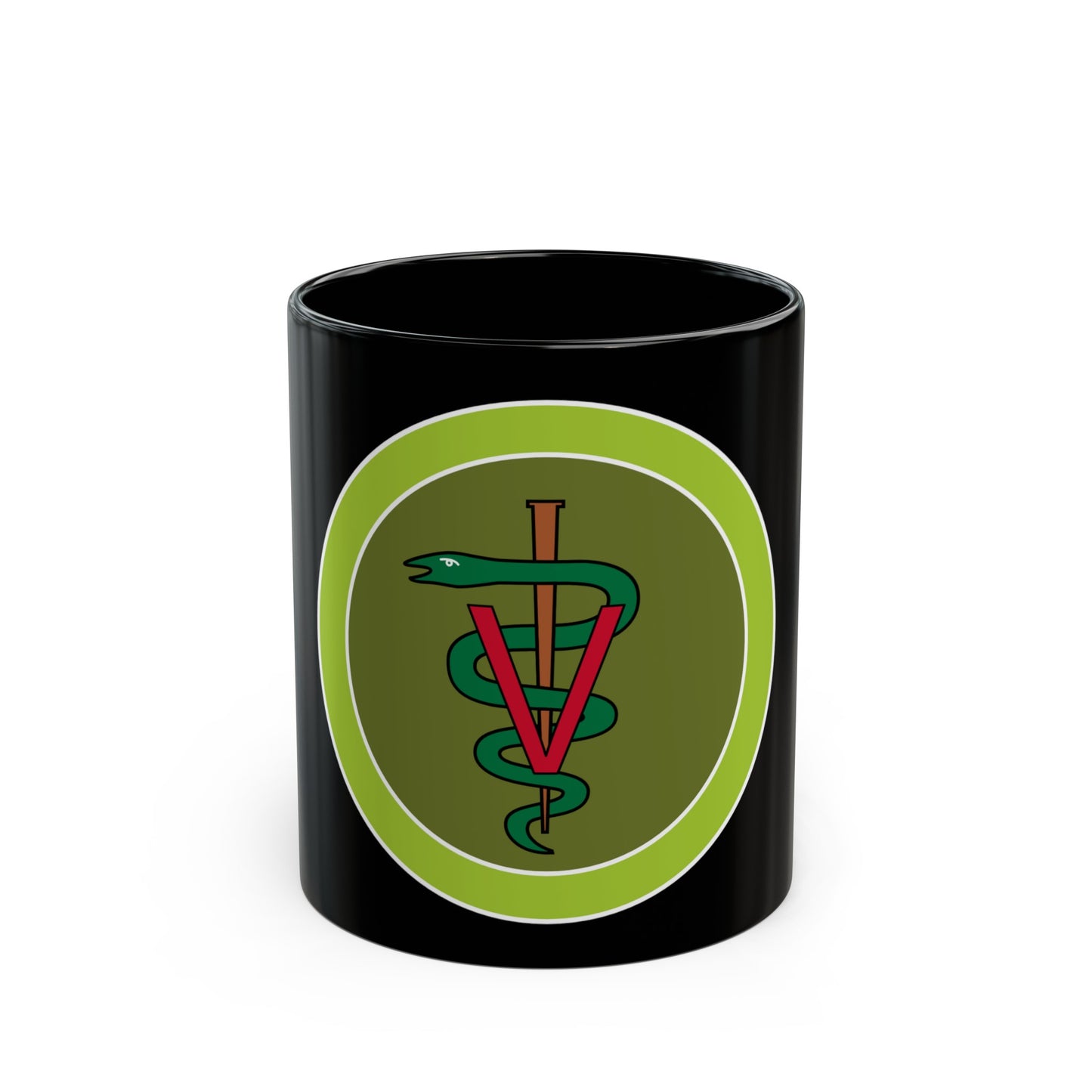 Veterinary Medicine (Boy Scout Merit Badge) Black Coffee Mug-11oz-The Sticker Space