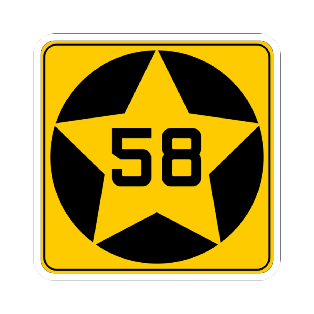 MN-58 1920 (Minnesota) (Road Sign) STICKER Vinyl Kiss-Cut Decal