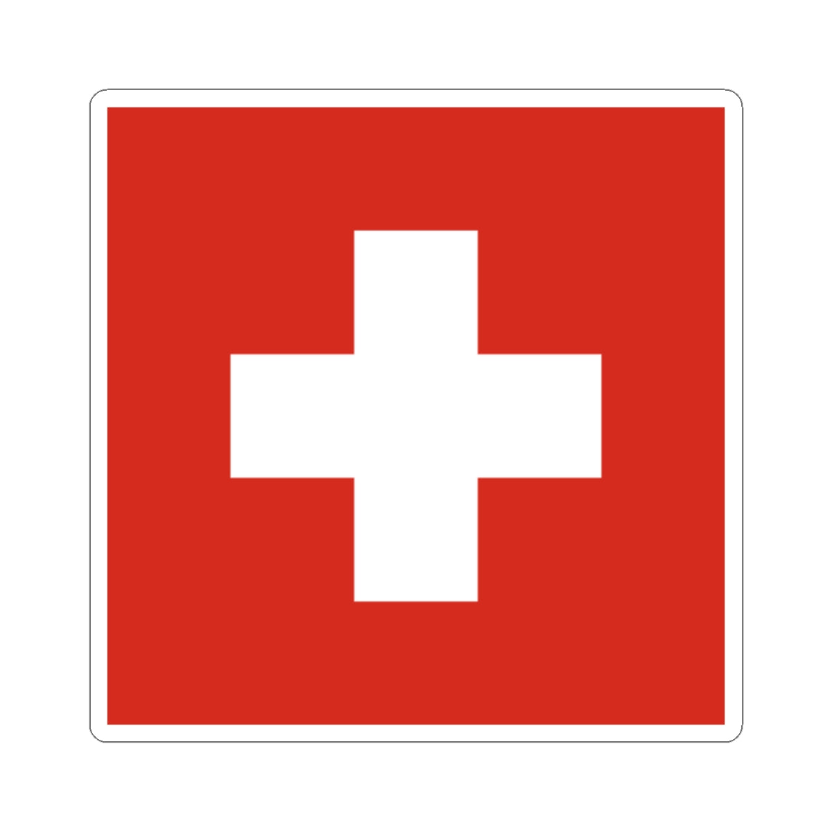Flag of Switzerland 3-5 (Switzerland) STICKER Vinyl Kiss-Cut Decal