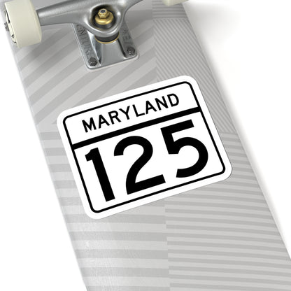 MD Route 125 (Maryland) (Road Sign) STICKER Vinyl Kiss-Cut Decal
