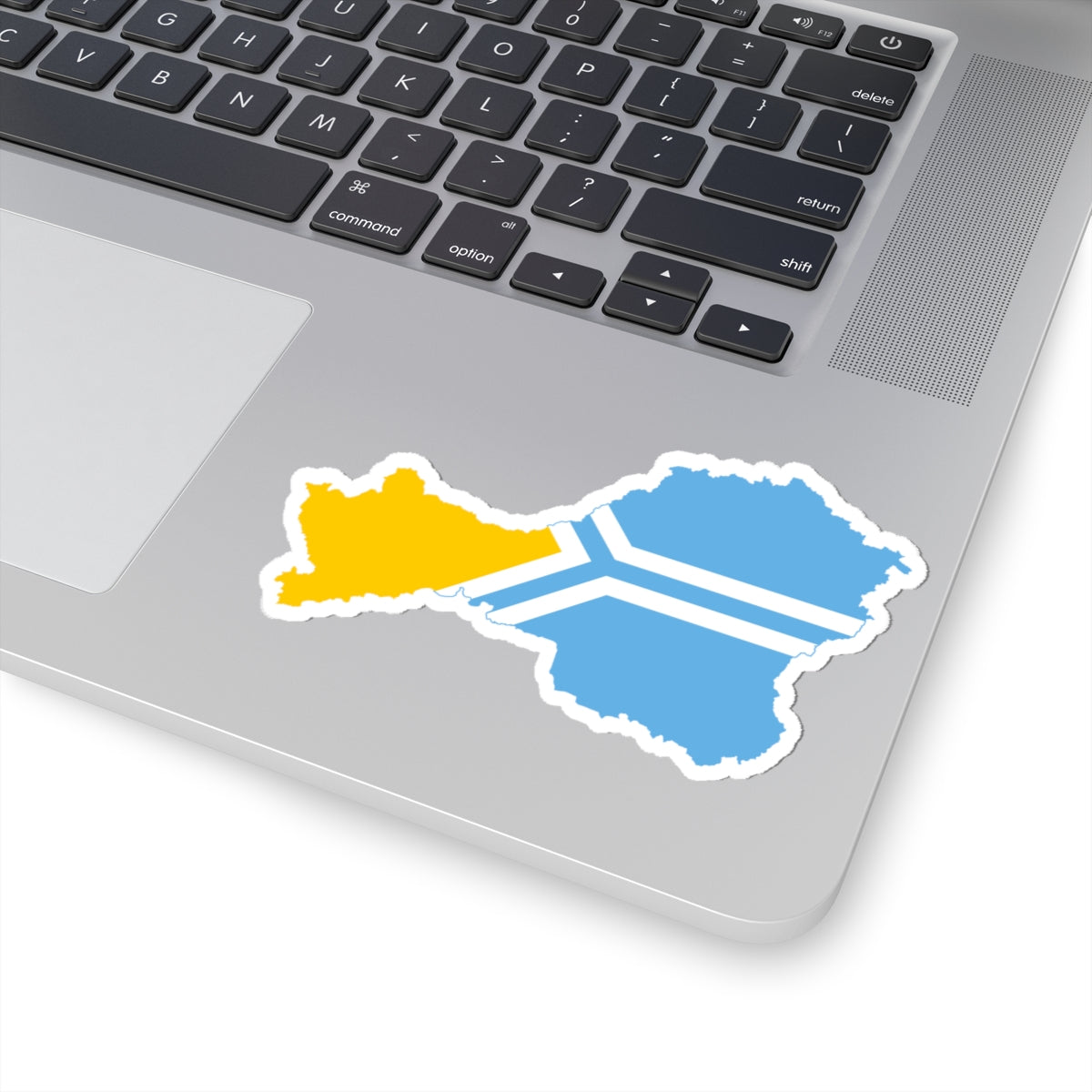 Flag-map of Tuva (Russia) STICKER Vinyl Kiss-Cut Decal