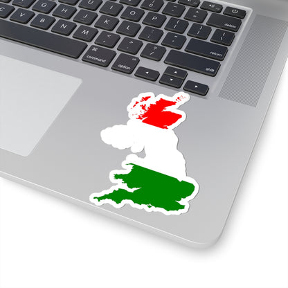 United Kingdom with British Republican flag (United Kingdom) STICKER Vinyl Kiss-Cut Decal