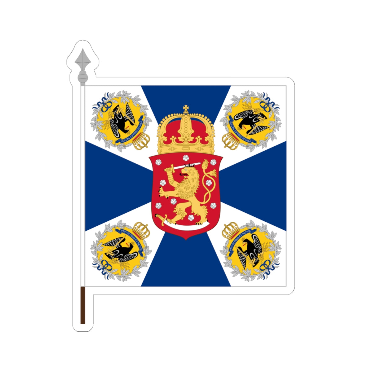 Jääkärilippu (Finland) STICKER Vinyl Kiss-Cut Decal