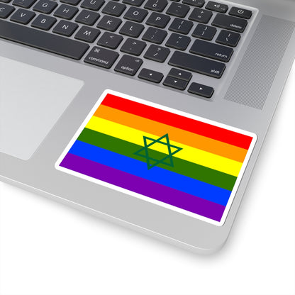 Flag of Morocco LGBT hexagram (Morocco) STICKER Vinyl Kiss-Cut Decal