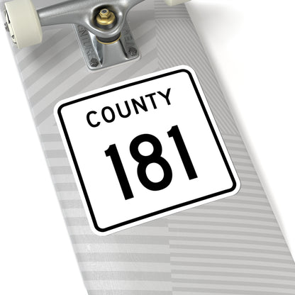 County 181 square (Minnesota) (Road Sign) STICKER Vinyl Kiss-Cut Decal