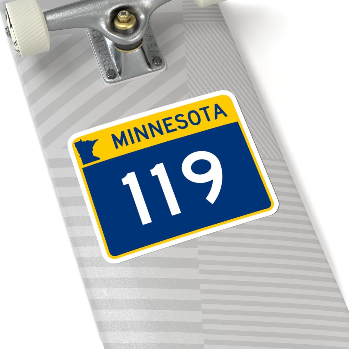 MN-119 wide (Minnesota) (Road Sign) STICKER Vinyl Kiss-Cut Decal