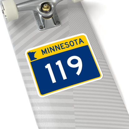 MN-119 wide (Minnesota) (Road Sign) STICKER Vinyl Kiss-Cut Decal