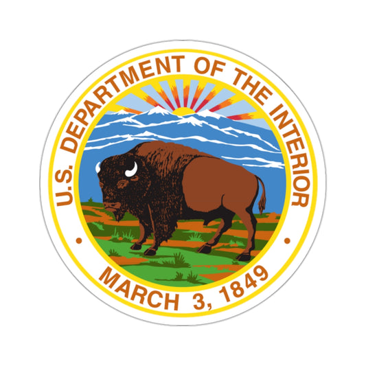 Seal of the United States Department of the Interior - STICKER Vinyl Kiss-Cut Decal