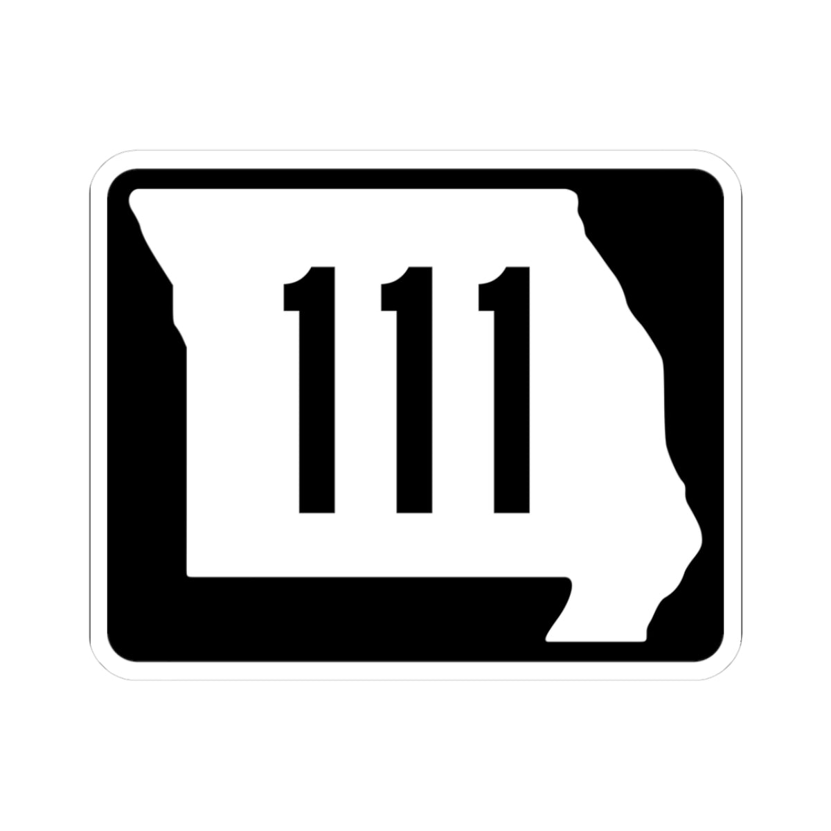 MO-111 (Missouri) (Road Sign) STICKER Vinyl Kiss-Cut Decal