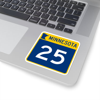 MN-25 (Minnesota) (Road Sign) STICKER Vinyl Kiss-Cut Decal