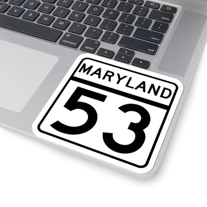 MD Route 53 (Maryland) (Road Sign) STICKER Vinyl Kiss-Cut Decal