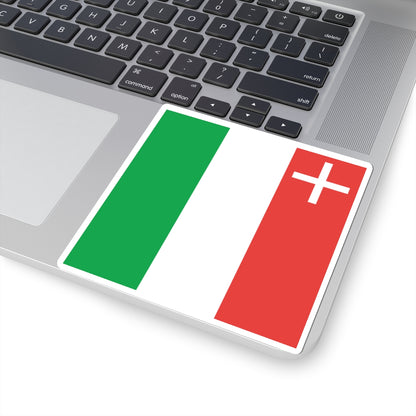 Flag of Canton of Neuchatel (Switzerland) STICKER Vinyl Kiss-Cut Decal