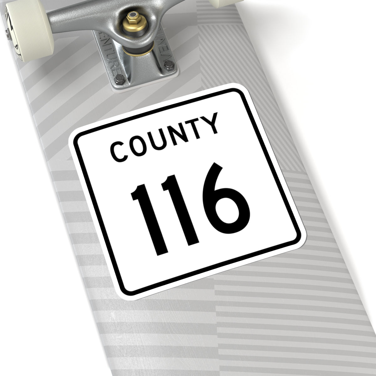 County 116 square (Minnesota) (Road Sign) STICKER Vinyl Kiss-Cut Decal