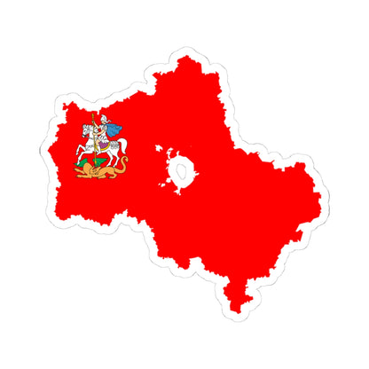 Flag-map of Moscow Oblast 1997-2011 (Russia) STICKER Vinyl Kiss-Cut Decal