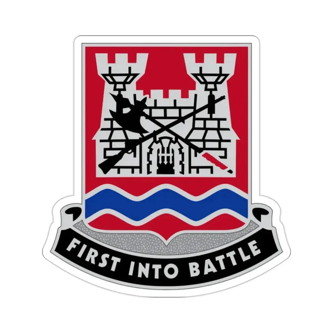 898 Engineer Battalion (U.S. Army) STICKER Vinyl Die-Cut Decal 2 Inch - The Sticker Space