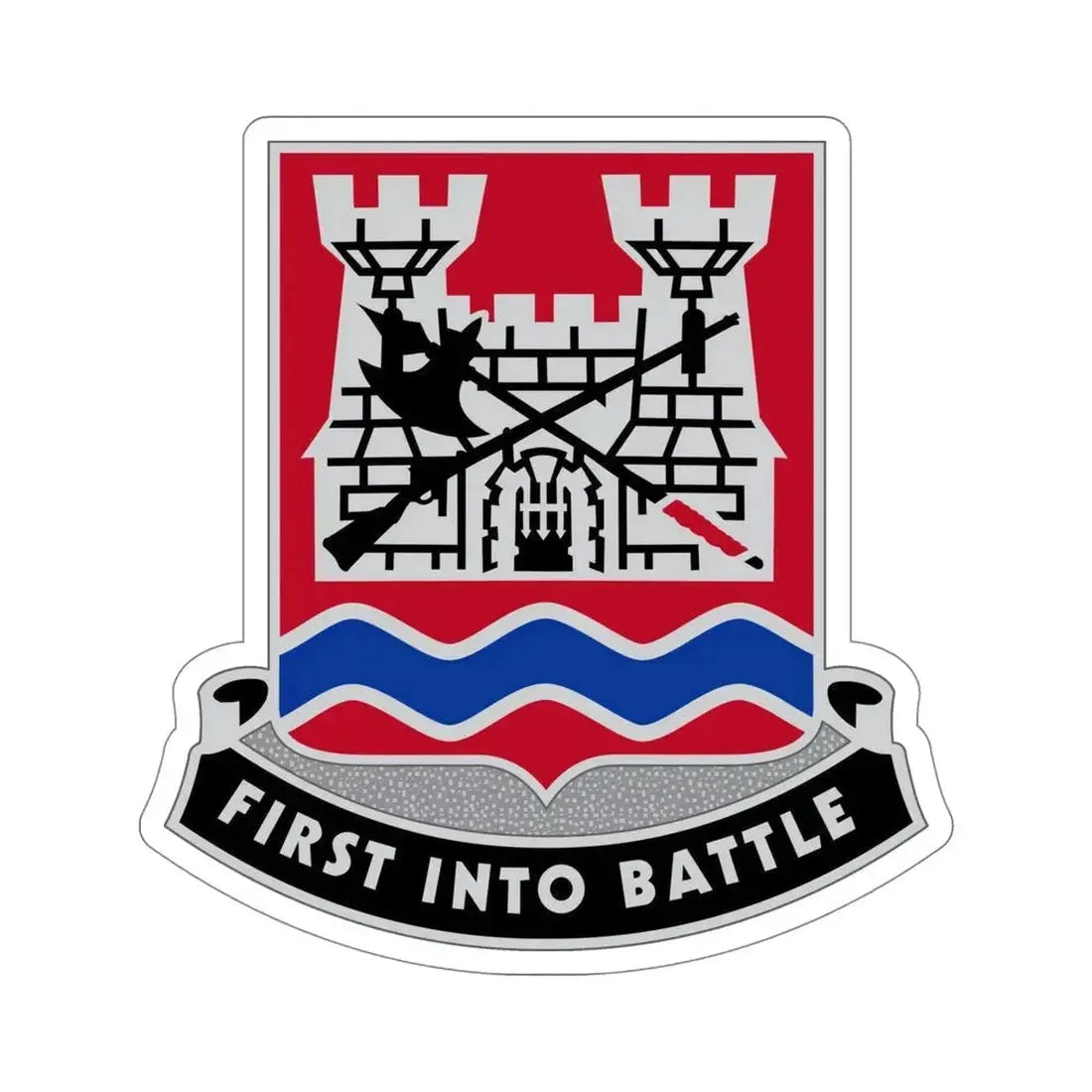 898 Engineer Battalion (U.S. Army) STICKER Vinyl Die-Cut Decal 5 Inch - The Sticker Space