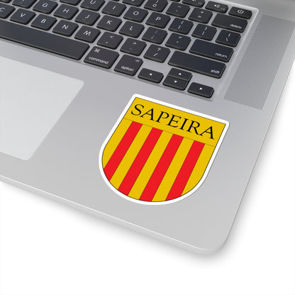 Antic escut municipal de Sapeira (Spain) (Coat of Arms) STICKER Vinyl Kiss-Cut Decal