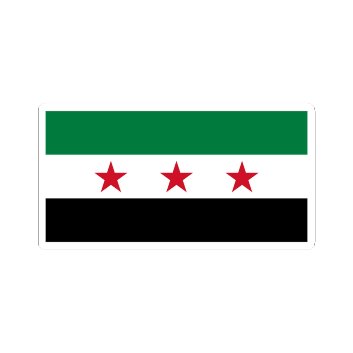 Flag of Syria 1930-1958 19611963 (Syria) STICKER Vinyl Kiss-Cut Decal