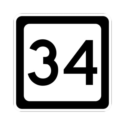 WV-34 (Virginia) (Road Sign) STICKER Vinyl Kiss-Cut Decal