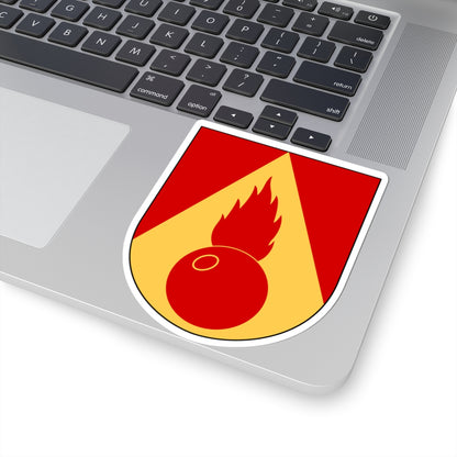 Artilleriregementet 910. kompaniet vapen (Sweden) (Coat of Arms) STICKER Vinyl Kiss-Cut Decal
