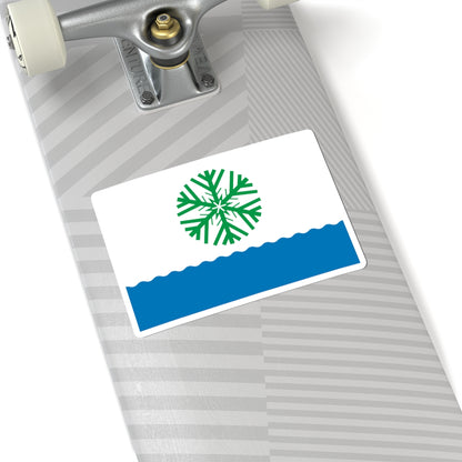 Flag of Novodvinsk Arkhangelsk oblast (Russia) STICKER Vinyl Kiss-Cut Decal