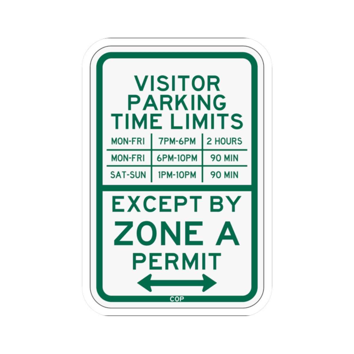 PBOT Road sign P4446A (Oregon) (Road Sign) STICKER Vinyl Kiss-Cut Decal