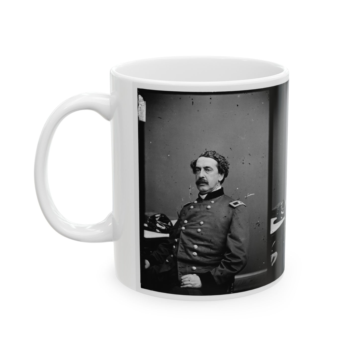 Portrait Of Brig. Gen. Abner Doubleday, Officer Of The Federal Army (Maj. Gen. From Nov. 29, 1862) (U.S. Civil War) White Coffee Mug