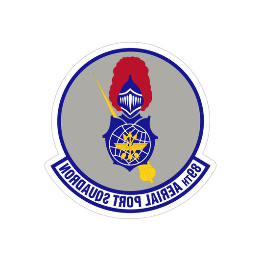 89th Aerial Port Squadron (U.S. Air Force) REVERSE PRINT Transparent STICKER-6" × 6"-The Sticker Space