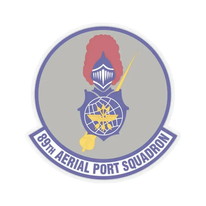 89th Aerial Port Squadron (U.S. Air Force) STICKER Vinyl Kiss-Cut Decal 2 Inch Transparent - The Sticker Space