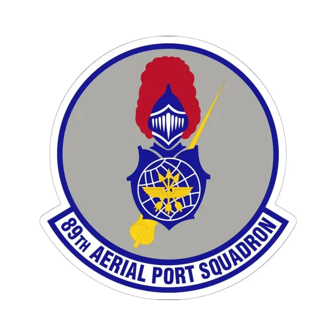 89th Aerial Port Squadron (U.S. Air Force) STICKER Vinyl Kiss-Cut Decal 6 Inch White - The Sticker Space